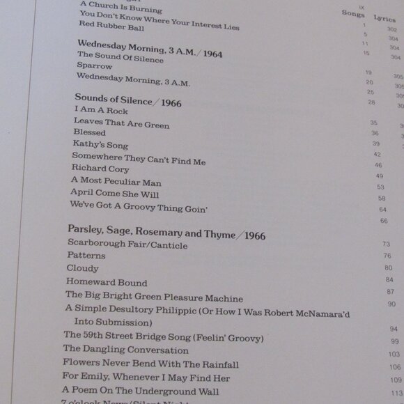 Vintage The Songs of Paul Simon Song Book 1978 Art Garfunkel Piano Vocal Guitar - Picture 5 of 6